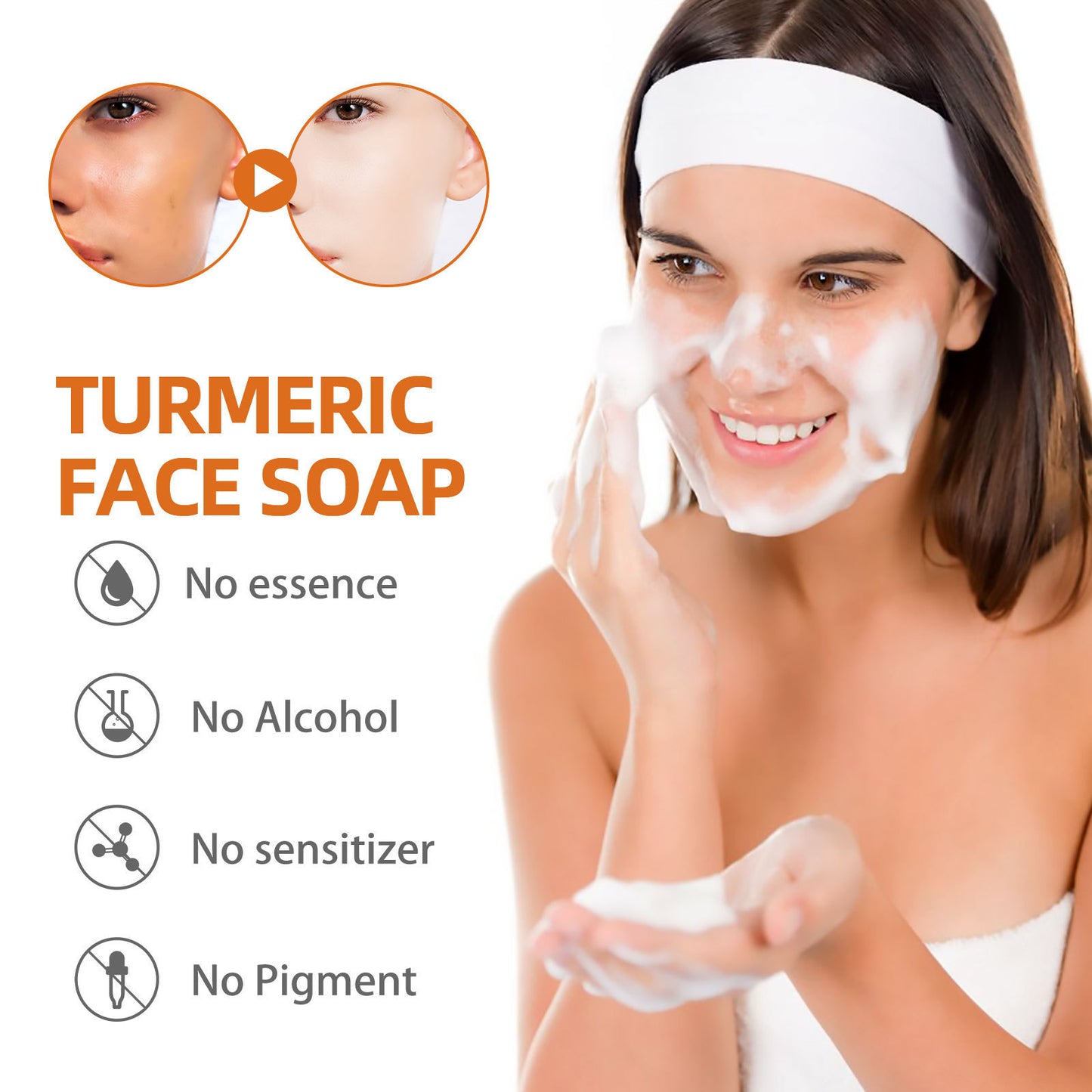 Turmeric Face Soap Facial Repair Gentle Cleaning Fade Spots