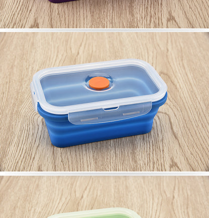 Retractable silicone lunch box