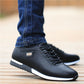 Men's PU Leather Business Casual Shoes for Man Outdoor Breathable Sneakers Male Fashion Loafers Walking Footwear Tenis Feminino