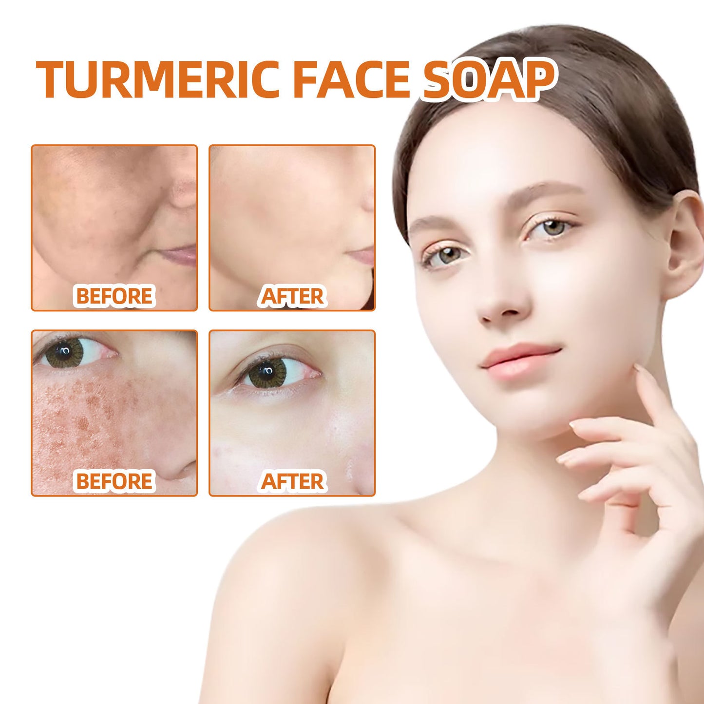 Turmeric Face Soap Facial Repair Gentle Cleaning Fade Spots