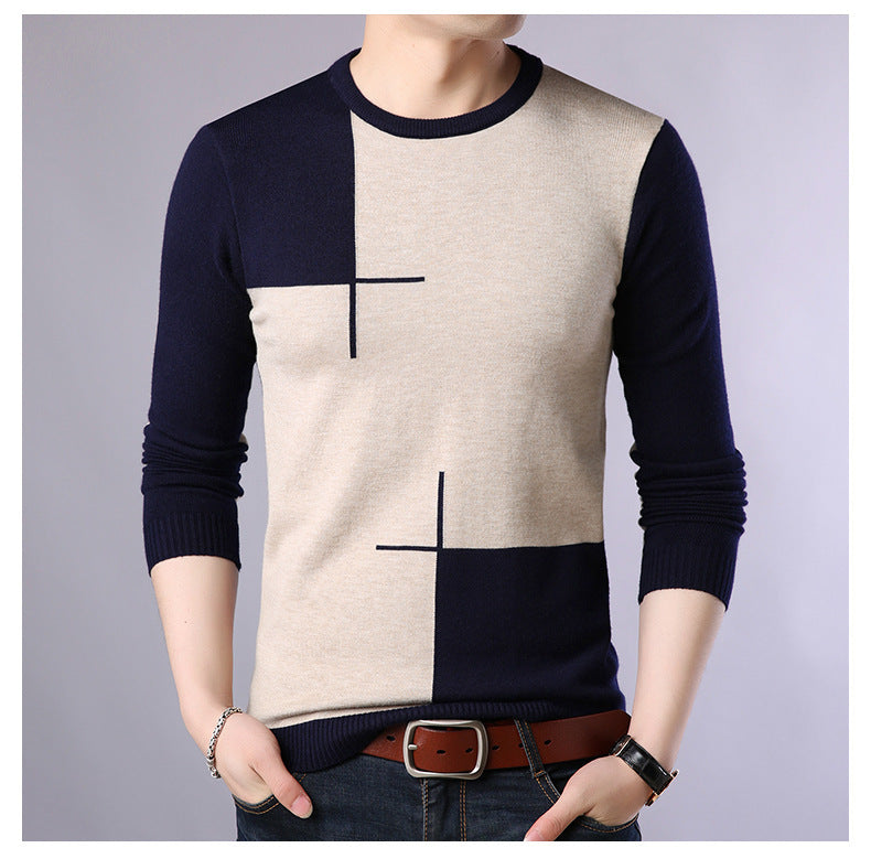 Pullover crew neck sweater man