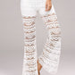 Summer Women Elegant Patchwork Sheer Pants Sexy Lace Trouser Pantalon Party Clubwear