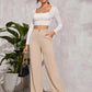 Wide Leg Draping Effect Commuter Loose Trousers