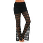 Summer Women Elegant Patchwork Sheer Pants Sexy Lace Trouser Pantalon Party Clubwear