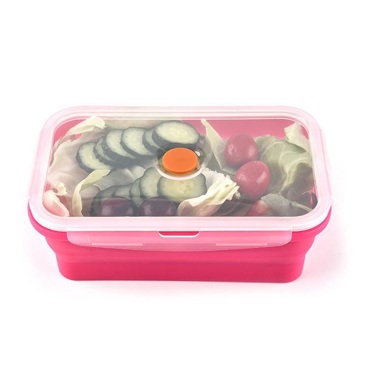 Retractable silicone lunch box