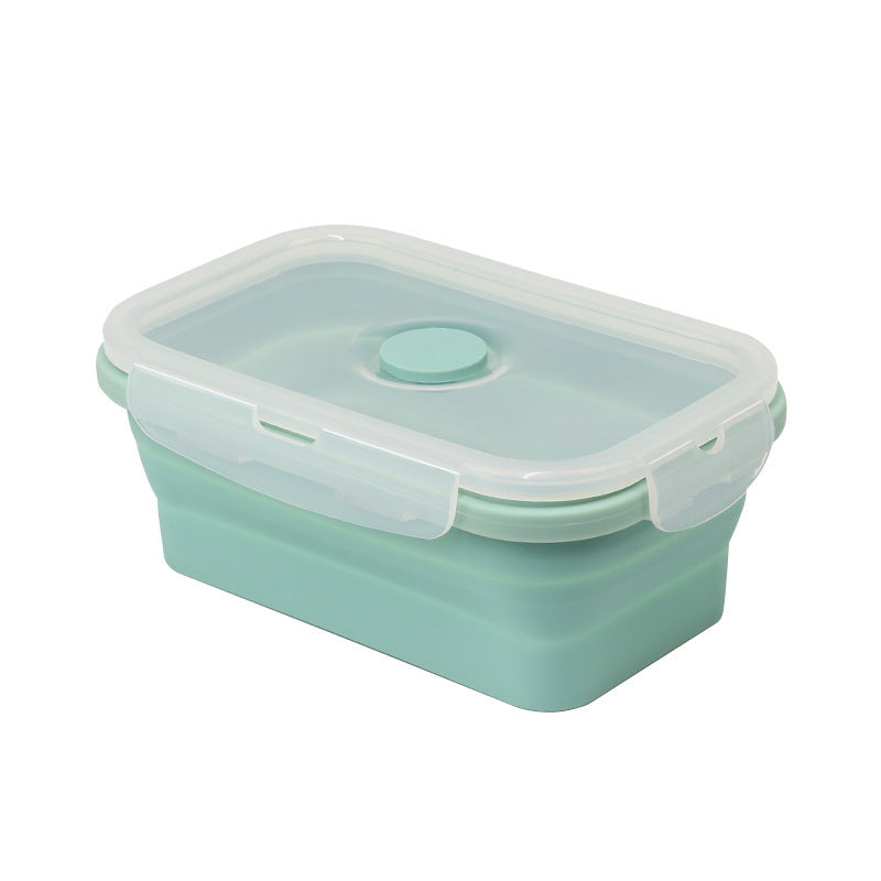 Retractable silicone lunch box