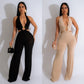 Women's Casual Versatile Solid Color Camisole Jumpsuit